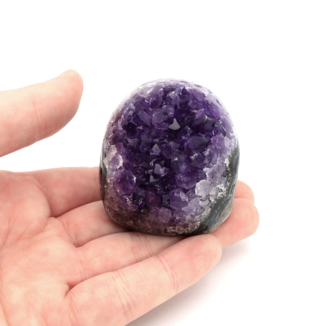 アメジスト クラスター 側面磨き AAA ドゥルーザ 紫水晶 置き物 原石 ウルグアイ産 天然石 1点物 2月 誕生石 天然石 amethyst