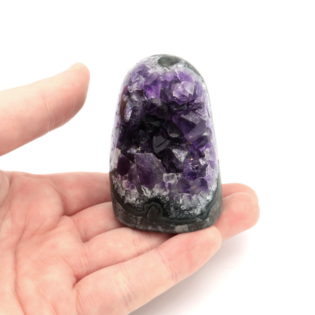アメジスト クラスター 側面磨き AAA ドゥルーザ 紫水晶 置き物 原石 ウルグアイ産 天然石 1点物 2月 誕生石 天然石 amethyst