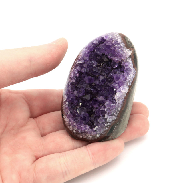 アメジスト クラスター 側面磨き AAA ドゥルーザ 紫水晶 置き物 原石 ウルグアイ産 天然石 1点物 2月 誕生石 天然石 amethyst