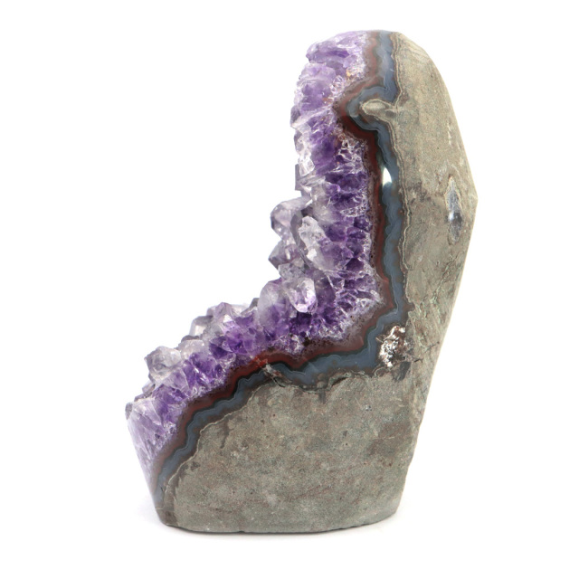 アメジスト クラスター 側面磨き AAA ドゥルーザ 紫水晶 置き物 原石 ウルグアイ産 天然石 1点物 2月 誕生石 天然石 amethyst