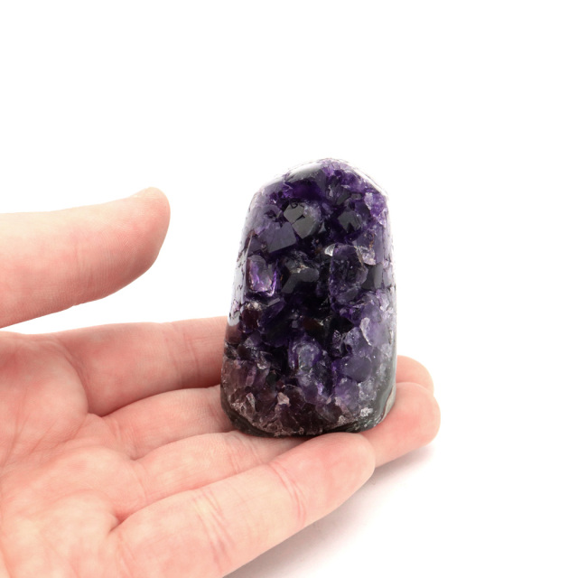 アメジスト クラスター 側面磨き AAA ドゥルーザ 紫水晶 置き物 原石 ウルグアイ産 天然石 1点物 2月 誕生石 天然石 amethyst