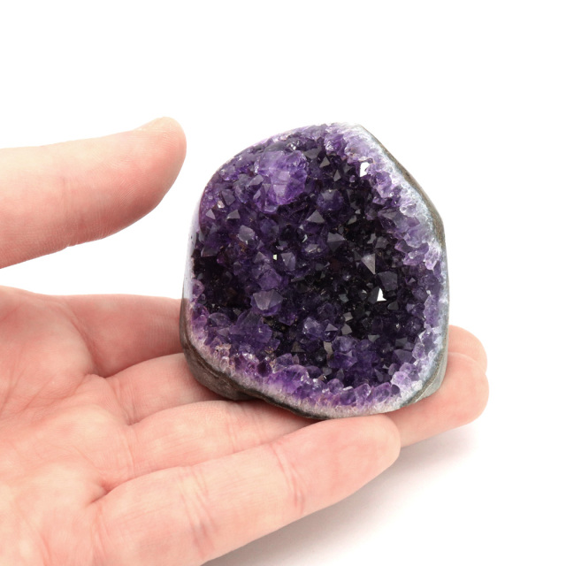 アメジスト クラスター 側面磨き AAA ドゥルーザ 紫水晶 置き物 原石 ウルグアイ産 天然石 1点物 2月 誕生石 天然石 amethyst