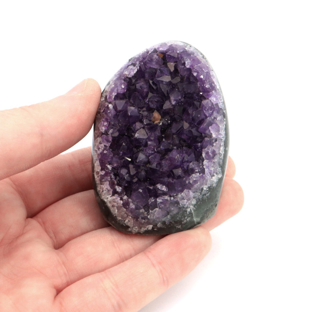 アメジスト クラスター 側面磨き AAA ドゥルーザ 紫水晶 置き物 原石 ウルグアイ産 天然石 1点物 2月 誕生石 天然石 amethyst