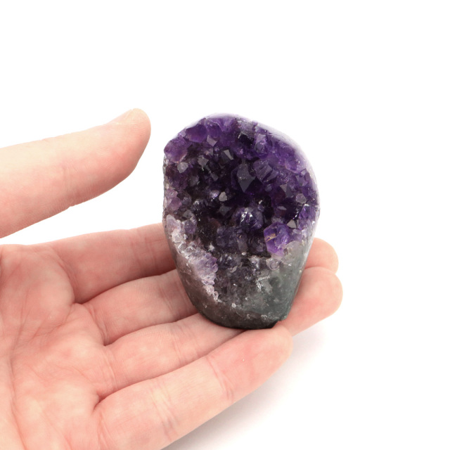 アメジスト クラスター 側面磨き AAA ドゥルーザ 紫水晶 置き物 原石 ウルグアイ産 天然石 1点物 2月 誕生石 天然石 amethyst