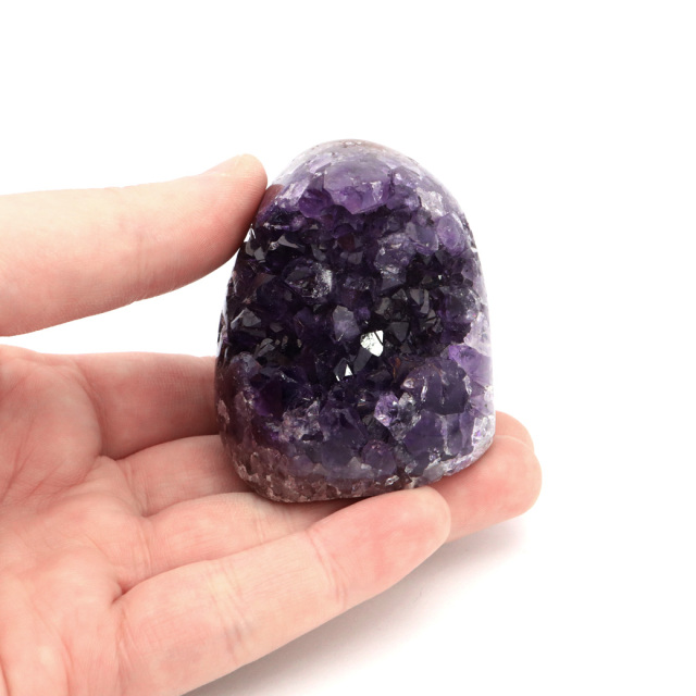 アメジスト クラスター 側面磨き AAA ドゥルーザ 紫水晶 置き物 原石 ウルグアイ産 天然石 1点物 2月 誕生石 天然石 amethyst