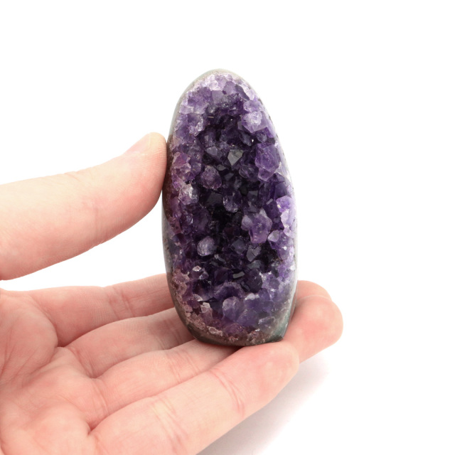アメジスト クラスター 側面磨き AAA ドゥルーザ 紫水晶 置き物 原石 ウルグアイ産 天然石 1点物 2月 誕生石 天然石 amethyst