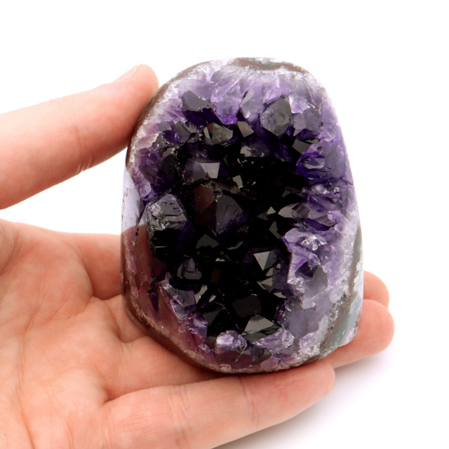 アメジスト クラスター 側面磨き 紫水晶 置き物 原石 ウルグアイ産 天然石 AAA 1点物 2月 誕生石