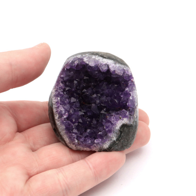 アメジスト クラスター 側面磨き AAA ドゥルーザ 紫水晶 置き物 原石 ウルグアイ産 天然石 1点物 2月 誕生石 天然石 amethyst