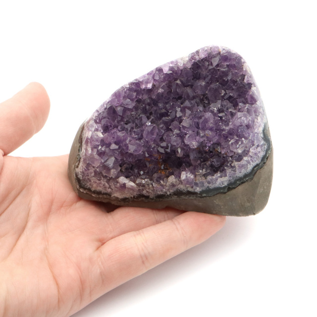 アメジスト クラスター 側面磨き AAA ドゥルーザ 紫水晶 置き物 原石 ウルグアイ産 天然石 1点物 2月 誕生石 天然石 amethyst