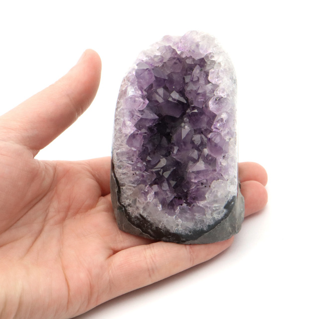 アメジスト クラスター 側面磨き AAA ドゥルーザ 紫水晶 置き物 原石 ウルグアイ産 天然石 1点物 2月 誕生石 天然石 amethyst