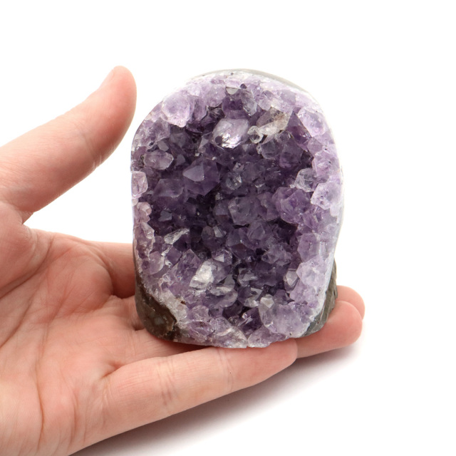 アメジスト クラスター 側面磨き AAA ドゥルーザ 紫水晶 置き物 原石 ウルグアイ産 天然石 1点物 2月 誕生石 天然石 amethyst