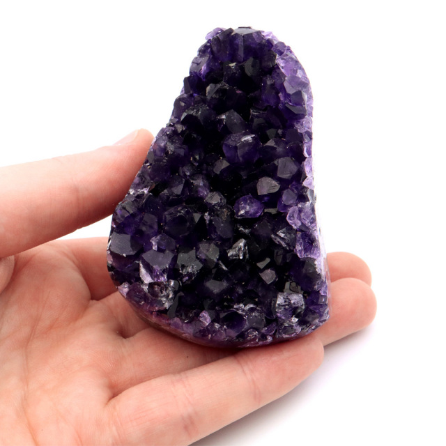 アメジスト クラスター 側面磨き 紫水晶 置き物 原石 ウルグアイ産 天然石 AAA 1点物 2月 誕生石