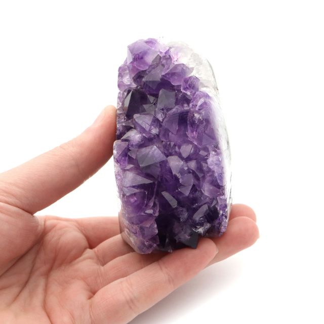アメジスト クラスター 側面磨き AAA ドゥルーザ 紫水晶 置き物 原石 ウルグアイ産 天然石 1点物 2月 誕生石 天然石 amethyst