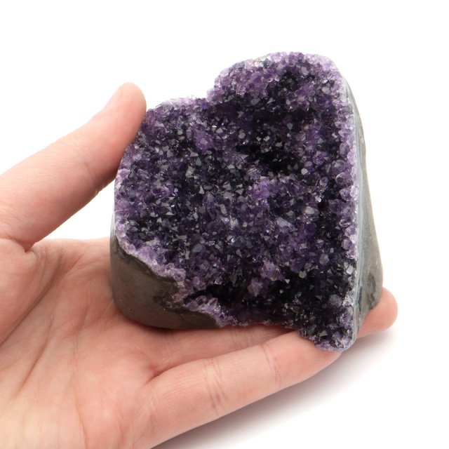 アメジスト クラスター 側面磨き AAA ドゥルーザ 紫水晶 置き物 原石 ウルグアイ産 天然石 1点物 2月 誕生石 天然石 amethyst