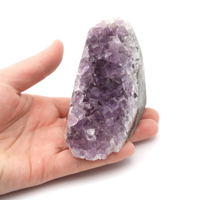 アメジスト クラスター 側面磨き AAA ドゥルーザ 紫水晶 置き物 原石 ウルグアイ産 天然石 1点物 2月 誕生石 天然石 amethyst