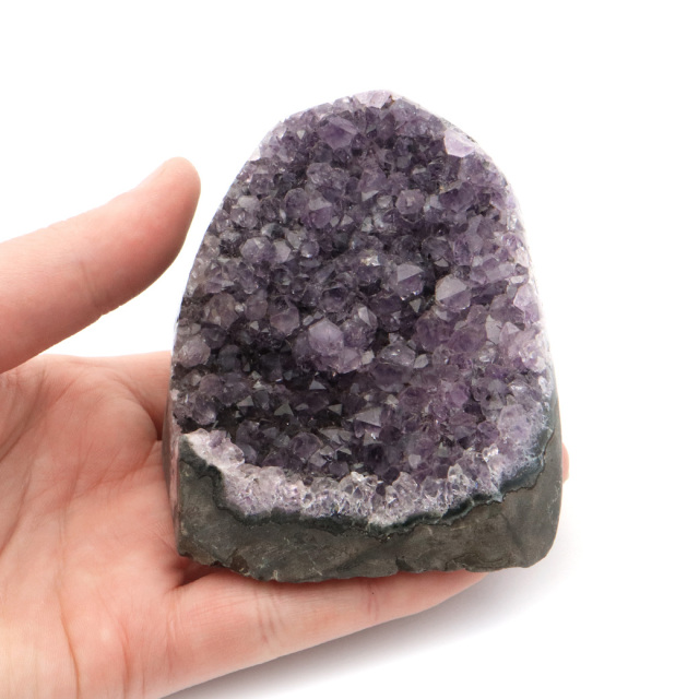 アメジスト クラスター 側面磨き AAA ドゥルーザ 紫水晶 置き物 原石 ウルグアイ産 天然石 1点物 2月 誕生石 天然石 amethyst