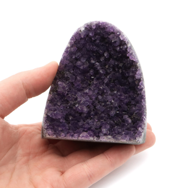 アメジスト クラスター 側面磨き AAA ドゥルーザ 紫水晶 置き物 原石 ウルグアイ産 天然石 1点物 2月 誕生石 天然石 amethyst