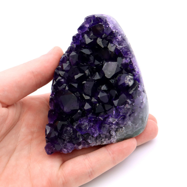 アメジスト クラスター 側面磨き 紫水晶 置き物 原石 ウルグアイ産 天然石 AAA 1点物 2月 誕生石