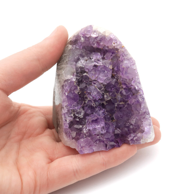 アメジスト クラスター 側面磨き AAA ドゥルーザ 紫水晶 置き物 原石 ウルグアイ産 天然石 1点物 2月 誕生石 天然石 amethyst