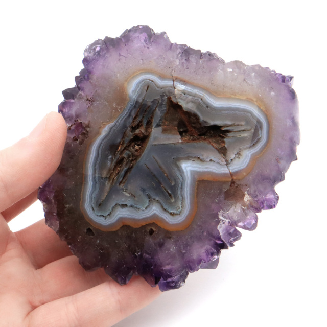 カクタス アメジスト スピリットクォーツ AAA フラワー スタラクタイト 紫水晶 置き物 原石 411g ウルグアイ産 天然石 1点物 2月 誕生石