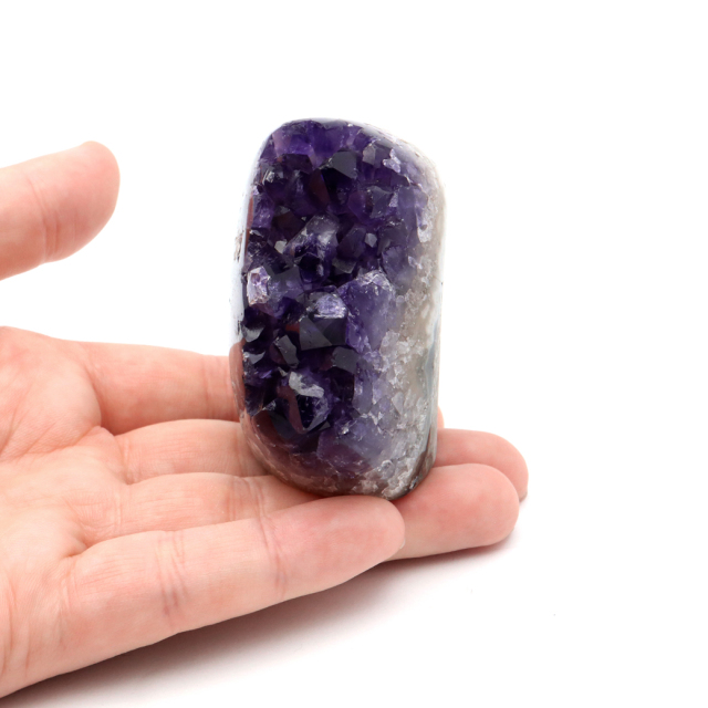 アメジスト クラスター 側面磨き AAA ドゥルーザ 紫水晶 置き物 原石 ウルグアイ産 天然石 1点物 2月 誕生石 天然石 amethyst