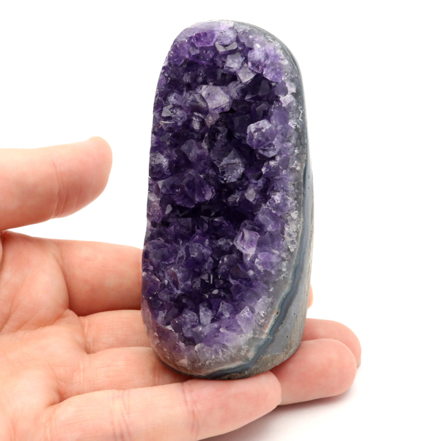 アメジスト クラスター 側面磨き AAA ドゥルーザ 紫水晶 置き物 原石 ウルグアイ産 天然石 1点物 2月 誕生石 天然石 amethyst