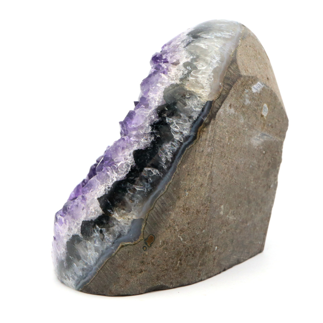 アメジスト クラスター 側面磨き AAA ドゥルーザ 紫水晶 置き物 原石 ウルグアイ産 天然石 1点物 2月 誕生石 天然石 amethyst
