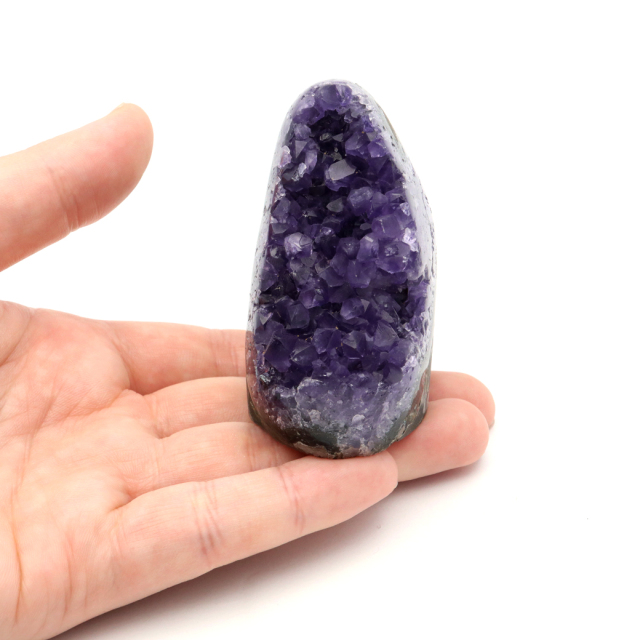 アメジスト クラスター 側面磨き AAA ドゥルーザ 紫水晶 置き物 原石 ウルグアイ産 天然石 1点物 2月 誕生石 天然石 amethyst