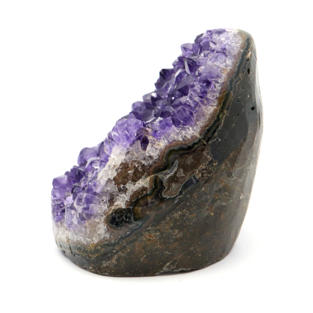 アメジスト クラスター 側面磨き AAA ドゥルーザ 紫水晶 置き物 原石 ウルグアイ産 天然石 1点物 2月 誕生石 天然石 amethyst