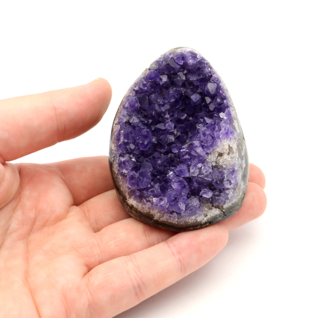 アメジスト クラスター 側面磨き AAA ドゥルーザ 紫水晶 置き物 原石 ウルグアイ産 天然石 1点物 2月 誕生石 天然石 amethyst