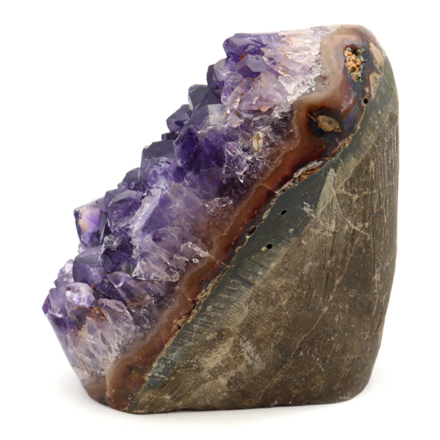 アメジスト クラスター 側面磨き AAA ドゥルーザ 紫水晶 置き物 原石 ウルグアイ産 天然石 1点物 2月 誕生石 天然石 amethyst