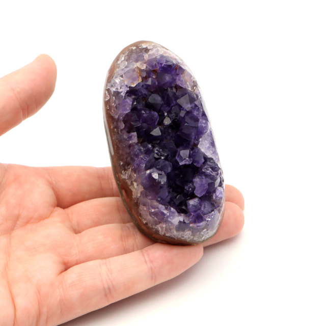 アメジスト クラスター 側面磨き AAA ドゥルーザ 紫水晶 置き物 原石 ウルグアイ産 天然石 1点物 2月 誕生石 天然石 amethyst