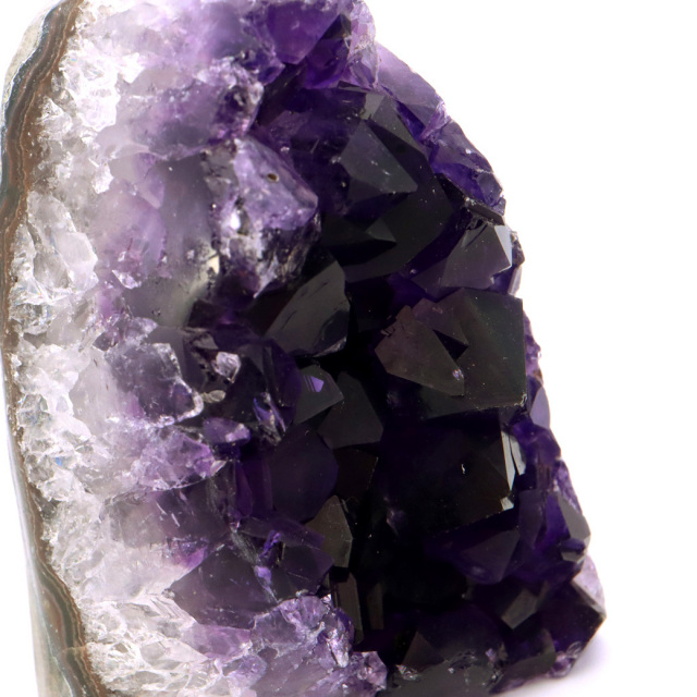 アメジスト クラスター 側面磨き 紫水晶 置き物 原石 ウルグアイ産 天然石 AAA 1点物 2月 誕生石