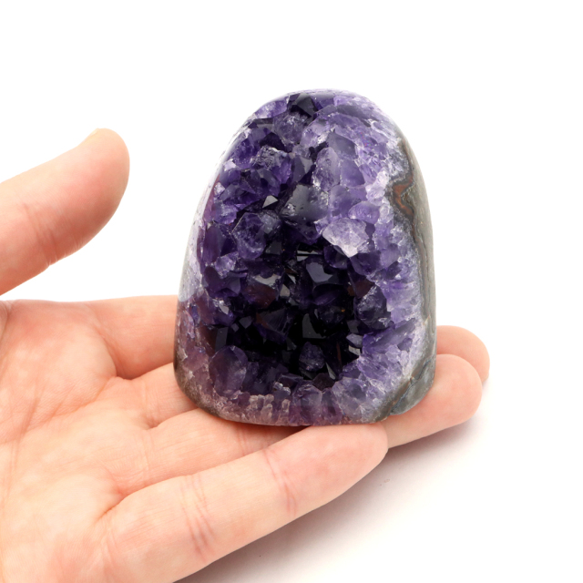 アメジスト クラスター 側面磨き AAA ドゥルーザ 紫水晶 置き物 原石 ウルグアイ産 天然石 1点物 2月 誕生石 天然石 amethyst