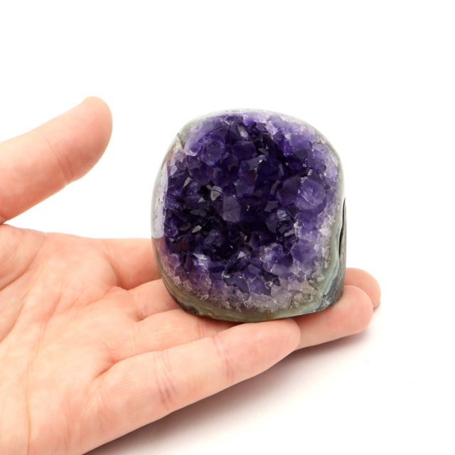 アメジスト クラスター 側面磨き AAA ドゥルーザ 紫水晶 置き物 原石 ウルグアイ産 天然石 1点物 2月 誕生石 天然石 amethyst