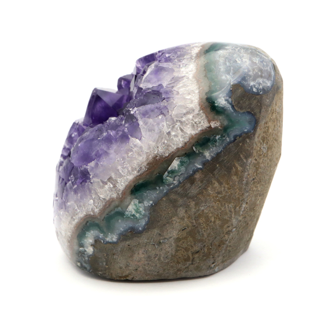 アメジスト クラスター 側面磨き AAA ドゥルーザ 紫水晶 置き物