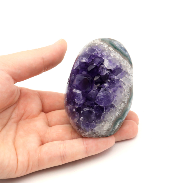 アメジスト クラスター 側面磨き AAA ドゥルーザ 紫水晶 置き物 原石 ウルグアイ産 天然石 1点物 2月 誕生石 天然石 amethyst