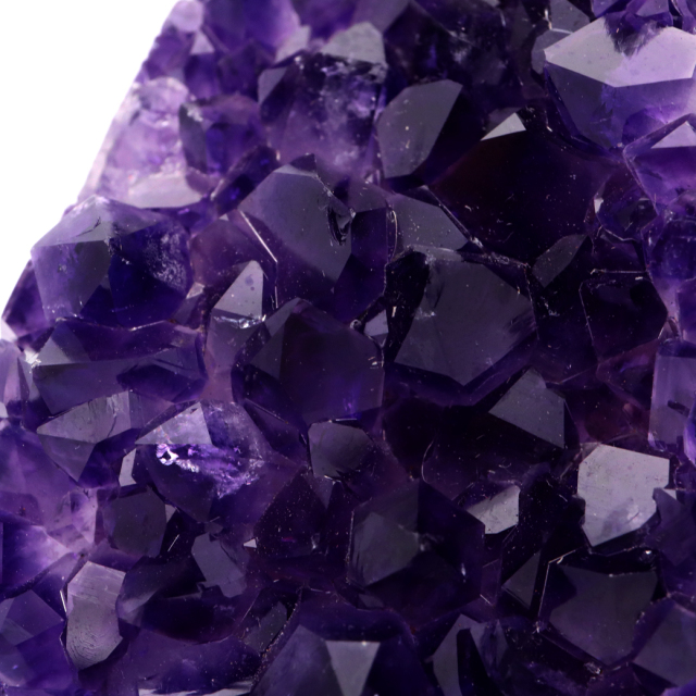 アメジスト クラスター 側面磨き エクストラ グレード EX ドゥルーザ 紫水晶 置き物 原石 ウルグアイ産 天然石 1点物 56月 誕生石