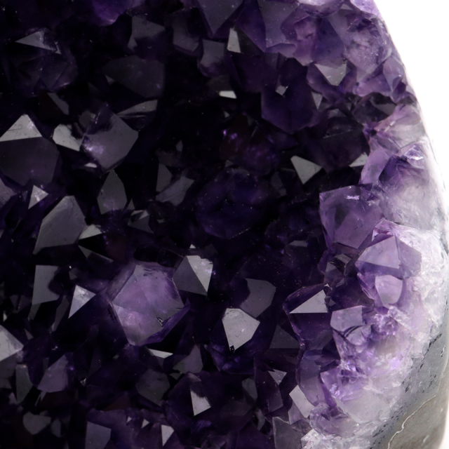 アメジスト クラスター 側面磨き エクストラ グレード EX ドゥルーザ 紫水晶 置き物 原石 ウルグアイ産 天然石 1点物 32月 誕生石