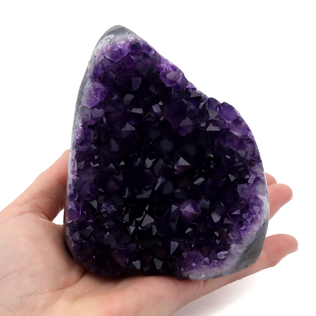 アメジスト クラスター 側面磨き エクストラ グレード EX ドゥルーザ 紫水晶 置き物 原石 ウルグアイ産 天然石 1点物 74月 誕生石