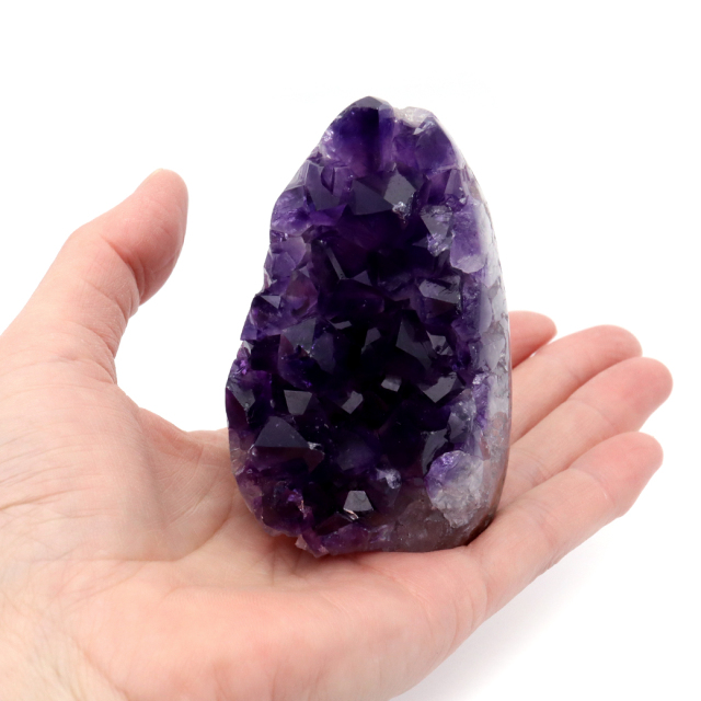 アメジスト クラスター 側面磨き エクストラ グレード EX ドゥルーザ 紫水晶 置き物 原石 ウルグアイ産 天然石 1点物 23月 誕生石