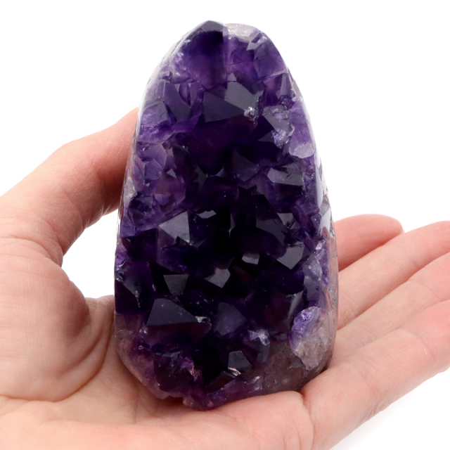アメジスト クラスター 側面磨き エクストラ グレード EX ドゥルーザ 紫水晶 置き物 原石 ウルグアイ産 天然石 1点物 78月 誕生石