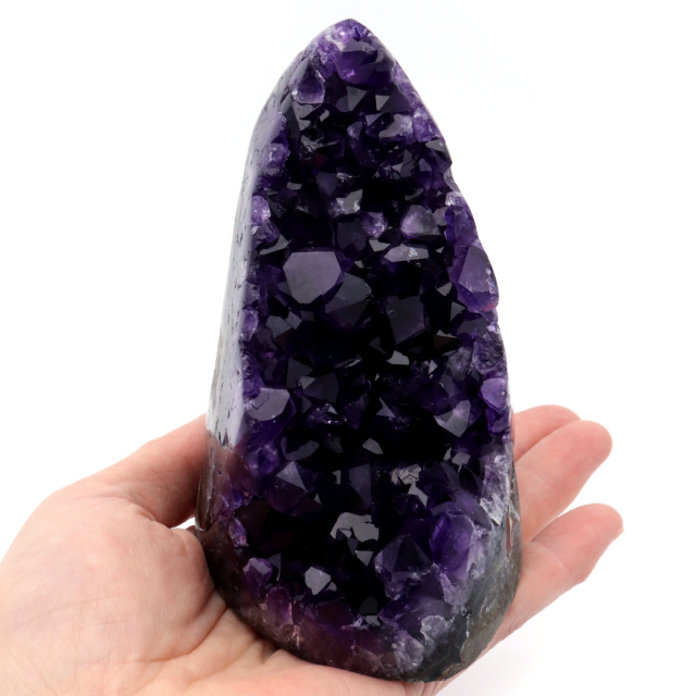 アメジスト クラスター 側面磨き エクストラ グレード EX ドゥルーザ 紫水晶 置き物 原石 ウルグアイ産 天然石 1点物 50月 誕生石