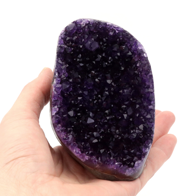 アメジスト クラスター 側面磨き エクストラ グレード EX ドゥルーザ 紫水晶 置き物 原石 ウルグアイ産 天然石 1点物 80月 誕生石