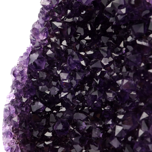 アメジスト クラスター 側面磨き エクストラ グレード EX ドゥルーザ 紫水晶 置き物 原石 ウルグアイ産 天然石 1点物 2月 誕生石