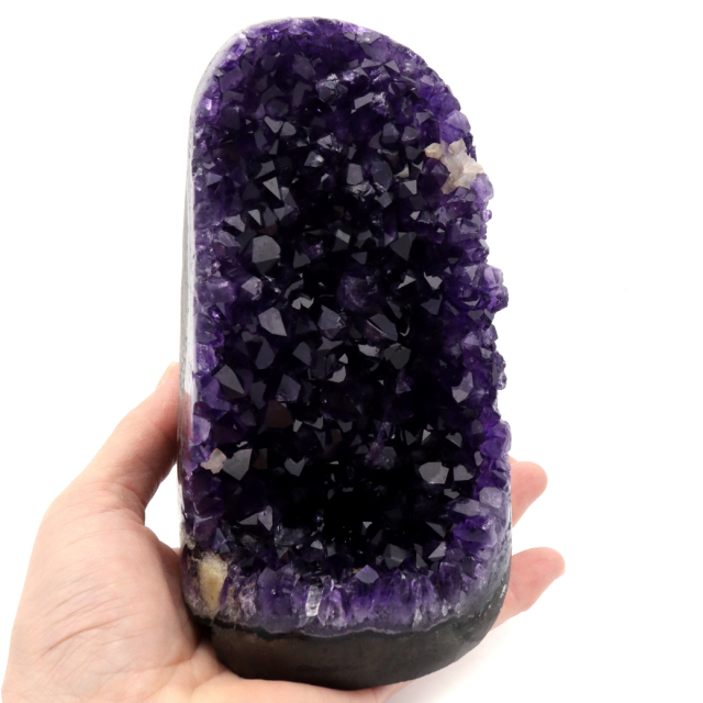 アメジスト クラスター 側面磨きドゥルーザ 紫水晶 置き物 原石　天然石 アメジスト クラスター 側面磨き エクストラ グレード EX ドゥルーザ