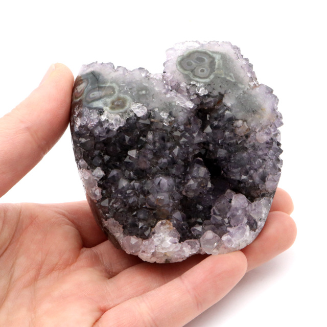 フラワー スタラクタイト アメジスト スピリットクォーツ AA 紫水晶 置き物 原石 635g ウルグアイ産 天然石 1点物