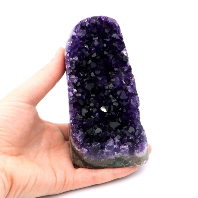 アメジスト クラスター 側面磨き 紫水晶 置き物 原石 ウルグアイ産 天然石 AAA 1点物 2月 誕生石