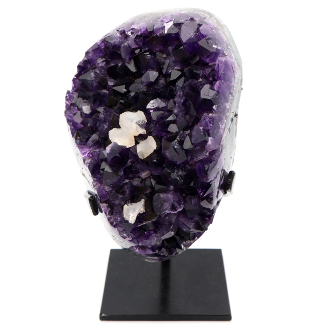 アメジスト クラスター 側面磨き 台座付き エクストラ グレード EX 紫水晶 置き物 原石 ウルグアイ産 天然石 1点物 2月 誕生石
