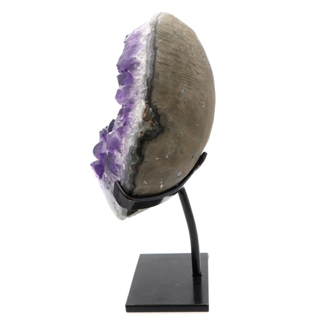 アメジスト クラスター 側面磨き 台座付き エクストラ グレード EX 紫